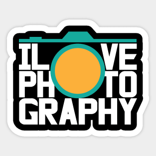 I LOVE Photography Sticker